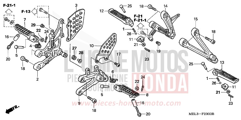 MARCHE de CBR1000RR "Fireblade" IRON NAIL SILVER METALLIC-U (NH167EA) 2006